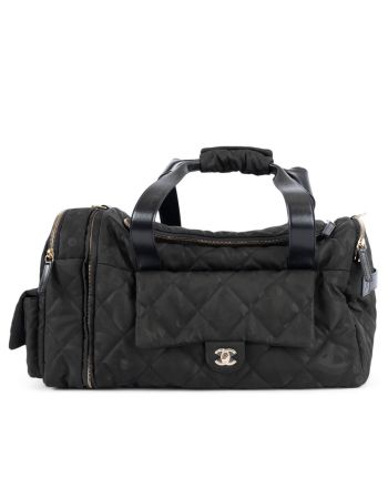 Chanel Neige Two-in-One Duffle/Backpack Black